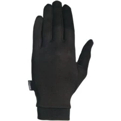 Chiba Satin Gloves - Black
