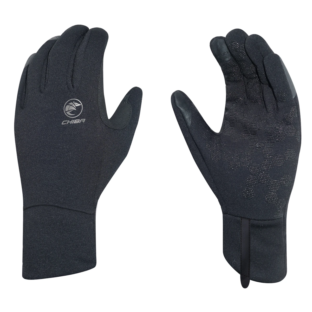 Chiba Gloves Polar Fleece Thermal Winter Glove In Black Small
