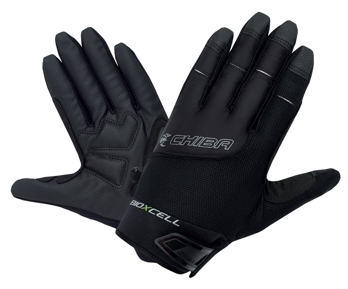 Chiba Gloves BioXCell Full Fingered Touring Gloves In Black Small