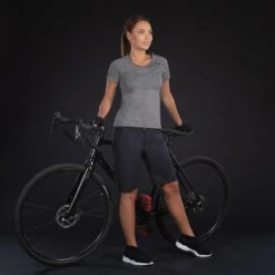 Chiba Urban T-Shirt Women - Light Grey -Sports Gloves and Clothing - Chiba chiba urban t shirt women light grey 22 1400569